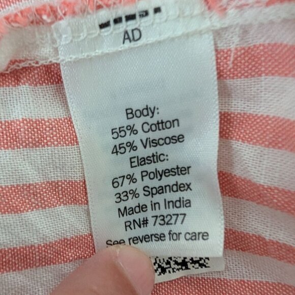 Croft & Barrow Stripe Smocked Dress Womens Plus Size 2X Pink Stretch Sleeveless - Picture 4 of 10